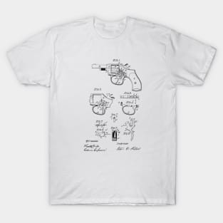 Gun Design vintage patent drawing T-Shirt